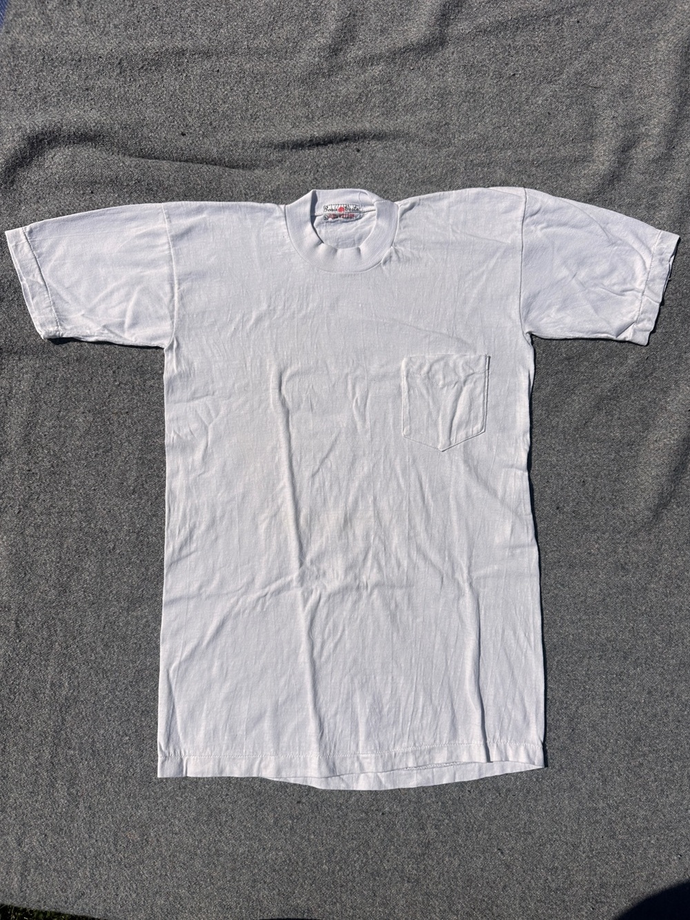 Vintage Beau Geste White Pocket T-Shirt Single Stitch Tubular Blank #8